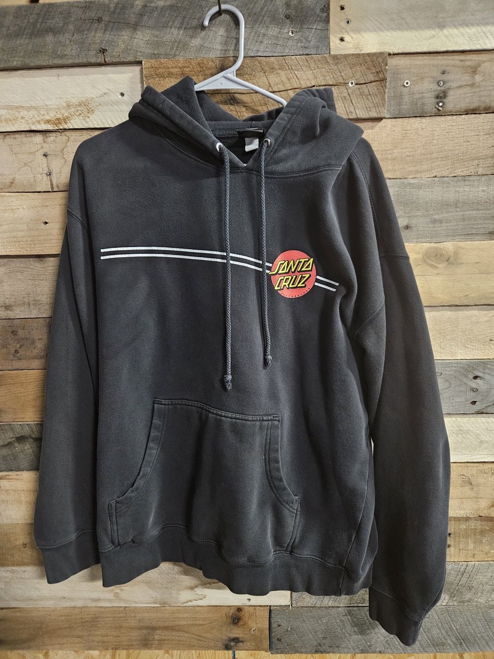 Santa Cruz Skateboards Black Hoodie with Red & Yellow Logo